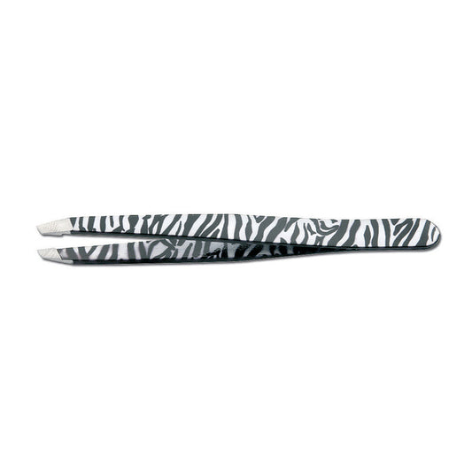 Pinzetta sopracciglia acciao inox taglio obliquo Zebra Estas