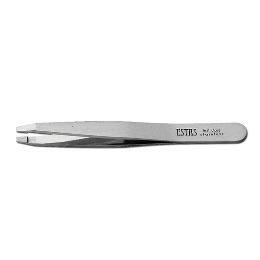 Pinzetta sopracciglia acciaio inox taglio retto Estas 34150