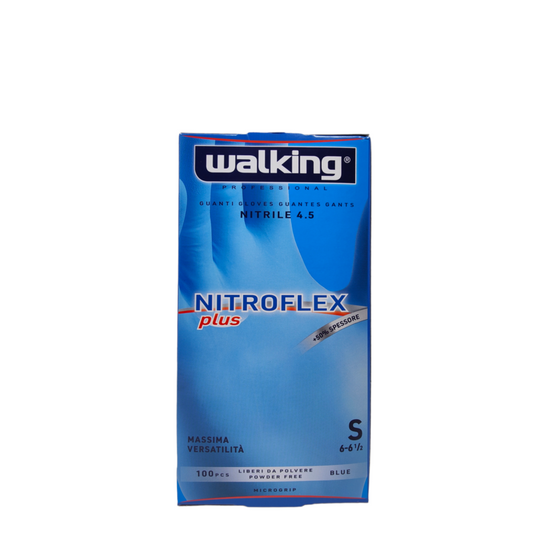 Guanti Nitroflex Plus Walking senza polvere misura Media 100 pz.