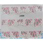 Decori 2D petali rosa e verdi JC029