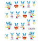 Sticker adesivi coniglietto con uova di Pasqua cod. BLE408