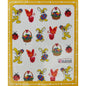 Sticker adesivi uova di Pasqua, coniglietto e farfalla cod. BLE405