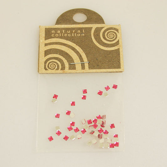Brillantino quadrato rosa scuroNatural Collection bustina