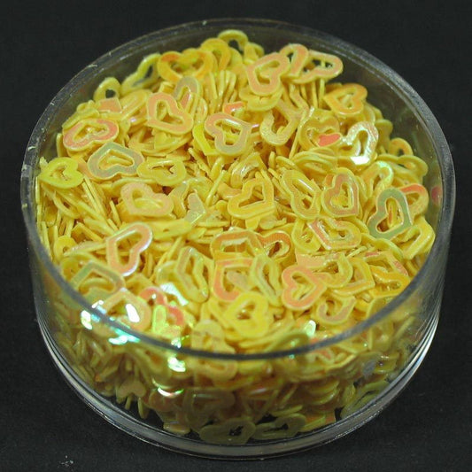 Decori ultrasottili cuori traforati giallo MY vasetto
