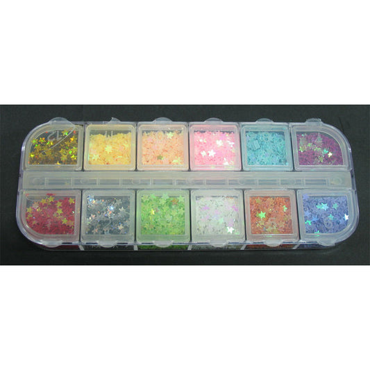 Decori per unghie stelle 12 colori