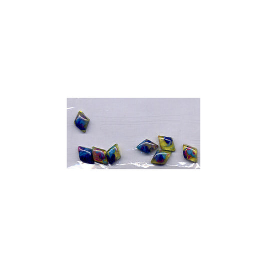 Decoro per unghie 3D bombato rombi multicolore