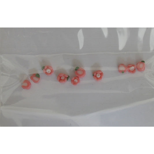 Decoro per unghie roselline 3D mini rosa scuro