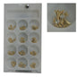 Decoro unghie Beauty nail Croce Oro Lucido Lunga con Brillante ASN6