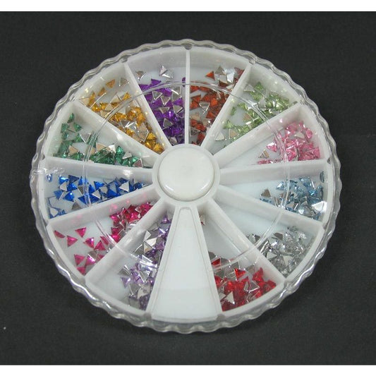 Kit ruota 600 brillantini decoro unghie triangoli SBox-6