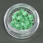 Stelline 3D con brillantini decoro unghie verde