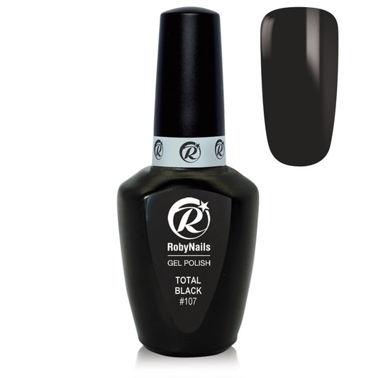 Gel Polish 107 Total Black RobyNails 8 ml