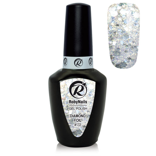 Gel Polish 133 Diamond Foil Roby Nails 8 ml