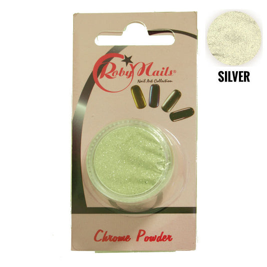 Polvere Chrome Powder Silver 98101 Roby Nails