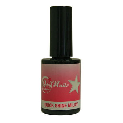 Top Gel rosa naturale lucidante senza dispersione Quick Shine Milky 14ml