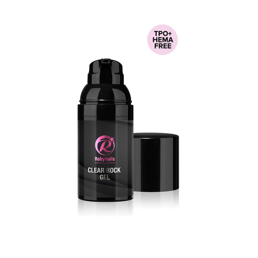 Gel per Unghie Clear Rock 30 ml Roby Nails conf. Nera