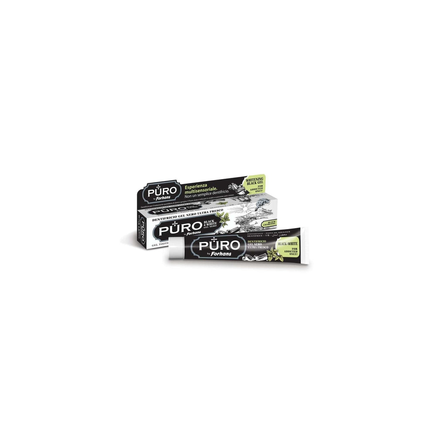Dentifricio Gel Nero Ultra Fresco Puro Forhans 75 ml