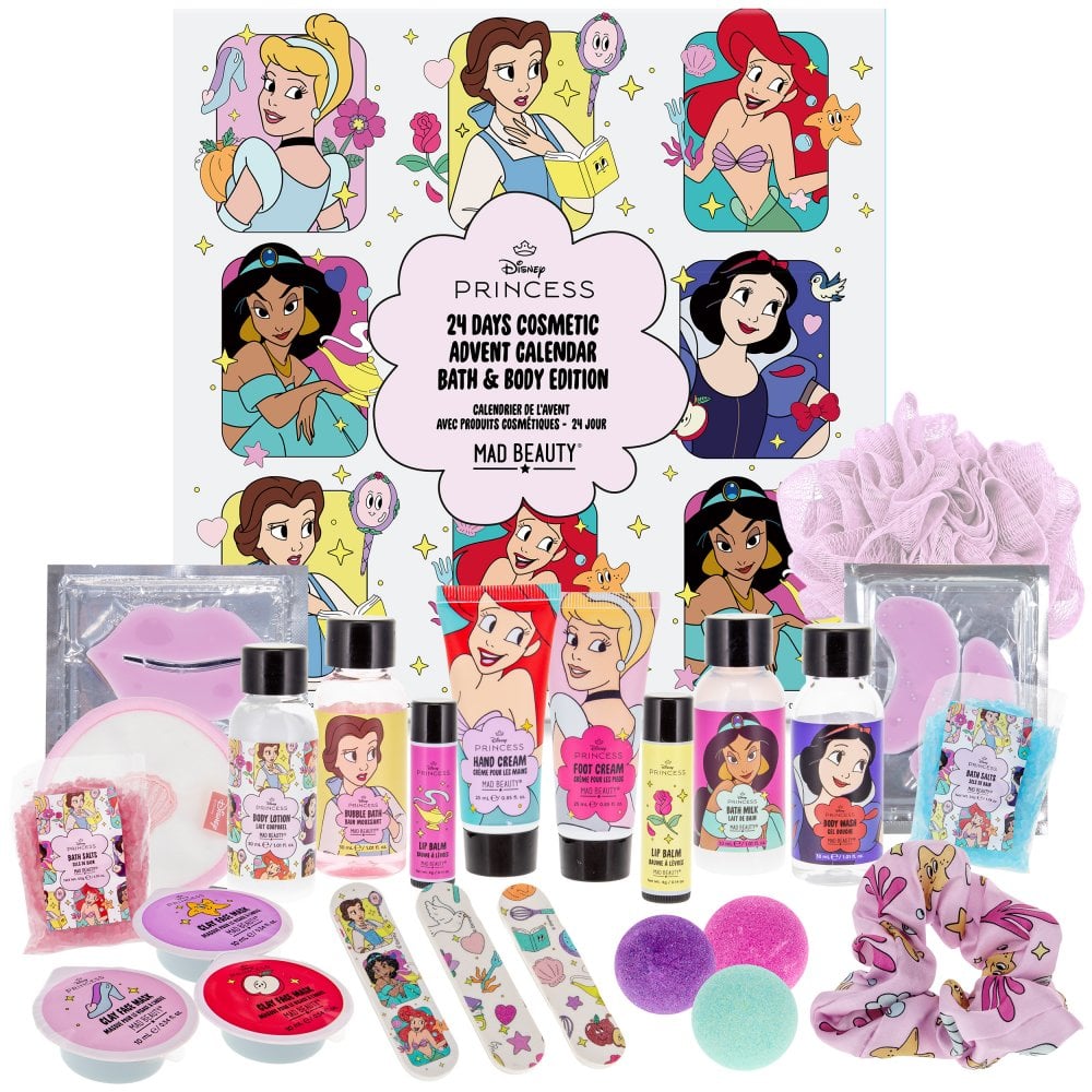 Calendario Avvento Principesse Disney 24 giorni cosmetici bagno corpo