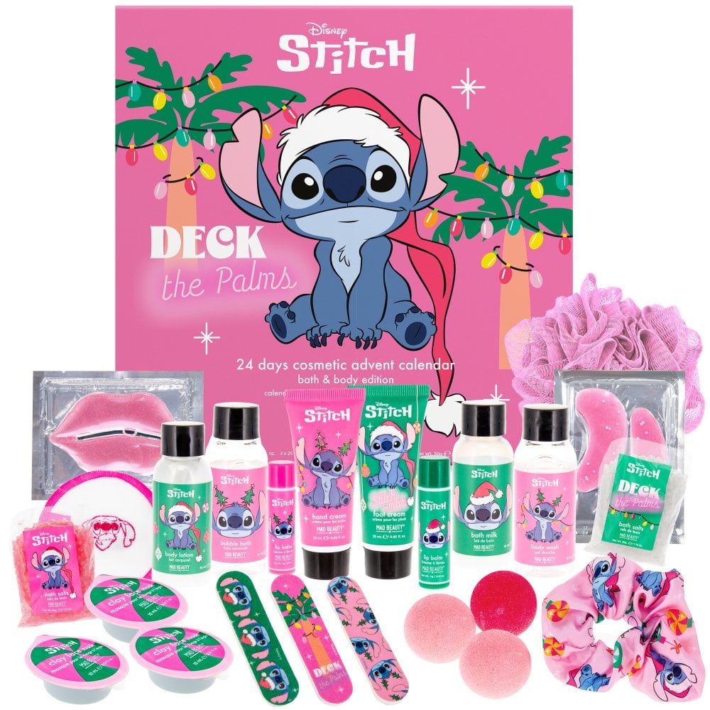 Calendario Avvento Stitch Disney 24giorni prodotti cosmetici bagno corpo