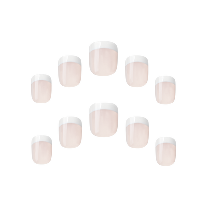 Unghie Finte Elegant Touch Salon Pink Natural French Extra Piccole 24 pz