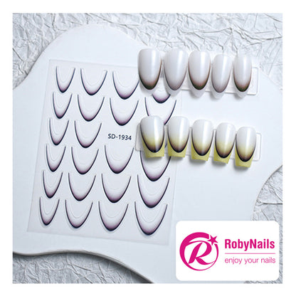 Adesivi French Sticker Black 23 pz Robynails