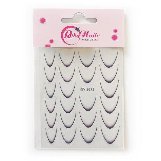 Adesivi French Sticker Black 23 pz Robynails