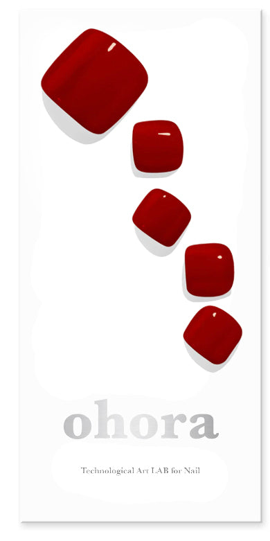 Smalto gel adesivo 60 % prepolimerazzito Piedi OHORA Rosso Basic n.04