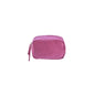 Pochette Piccola Velluto Rigato Rosa con cerniera